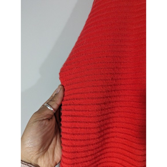 French Connection Red Mock Neck Long Sleeve Sweater Women Size S - Picture 5 of 7